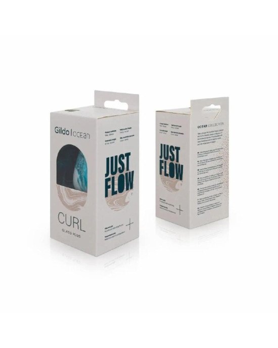 Скляна анальна пробка Gildo - Ocean Curl Glass Butt plug Скляна анальна пробка Gildo - Ocean Curl Glass Butt plug