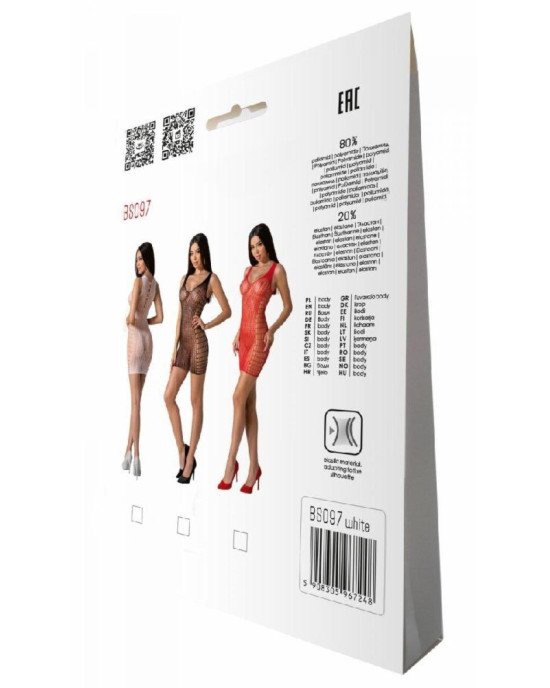 Бодістокінг Passion BS097 white Бодістокінг Passion BS097 white