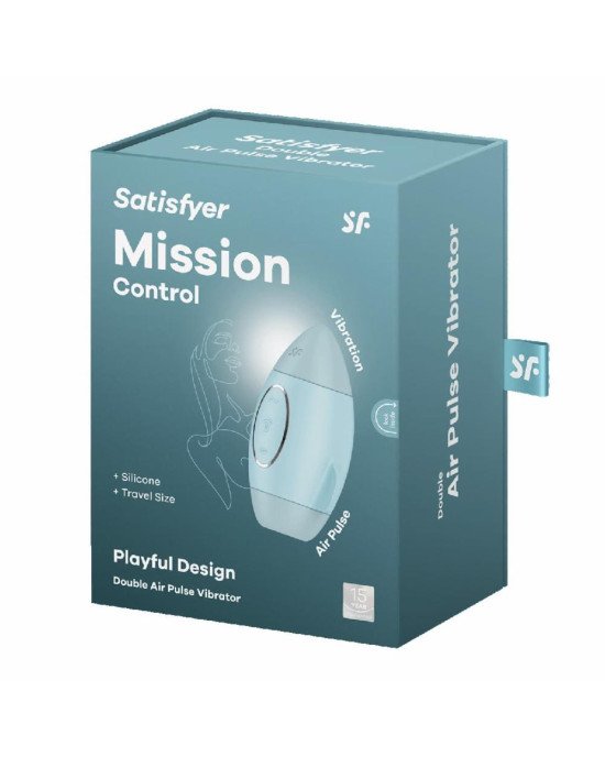 Вакуумний вібратор Satisfyer Mission Control Blue Вакуумний вібратор Satisfyer Mission Control Blue