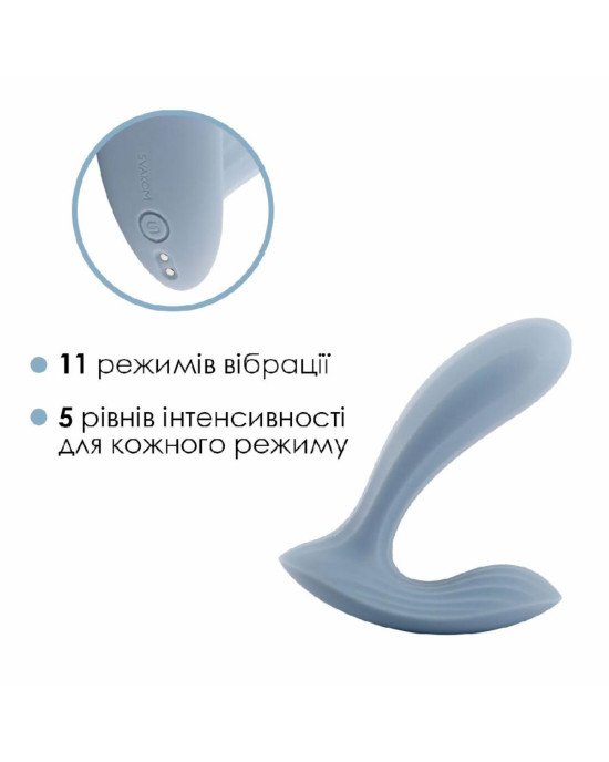 Смарт-вібратор в трусики Svakom Erica Dusty Blue, дуже гнучкий, 2 мотори Смарт-вібратор в трусики Svakom Erica Dusty Blue, дуже гнучкий, 2 мотори