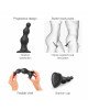 Насадка для страпона Strap-On-Me Dildo Plug Beads Black S