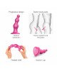 Насадка для страпона Strap-On-Me Dildo Plug Beads Framboise Metallic S Насадка для страпона Strap-On-Me Dildo Plug Beads Framboise Metallic S