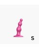 Насадка для страпона Strap-On-Me Dildo Plug Beads Framboise Metallic S Насадка для страпона Strap-On-Me Dildo Plug Beads Framboise Metallic S