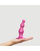 Насадка для страпона Strap-On-Me Dildo Plug Beads Framboise Metallic S Насадка для страпона Strap-On-Me Dildo Plug Beads Framboise Metallic S