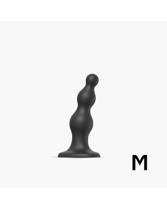 Насадка для страпона Strap-On-Me Dildo Plug Beads Black M Насадка для страпона Strap-On-Me Dildo Plug Beads Black M