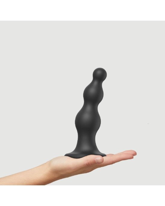 Насадка для страпона Strap-On-Me Dildo Plug Beads Black L Насадка для страпона Strap-On-Me Dildo Plug Beads Black L