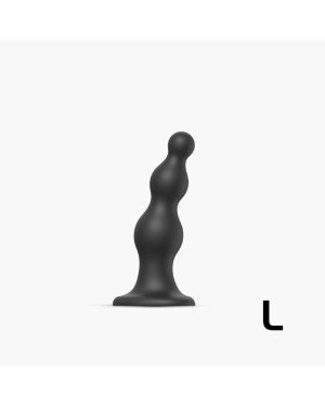 Насадка для страпона Strap-On-Me Dildo Plug Beads Black L