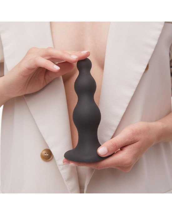 Насадка для страпона Strap-On-Me Dildo Plug Beads Black L Насадка для страпона Strap-On-Me Dildo Plug Beads Black L