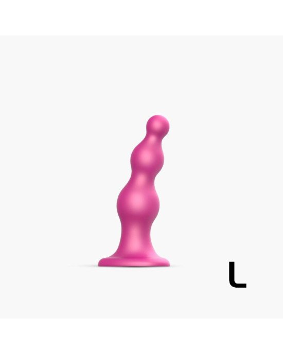 Насадка для страпона Strap-On-Me Dildo Plug Beads Framboise Metallic L Насадка для страпона Strap-On-Me Dildo Plug Beads Framboise Metallic L