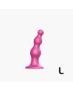 Насадка для страпона Strap-On-Me Dildo Plug Beads Framboise Metallic L Насадка для страпона Strap-On-Me Dildo Plug Beads Framboise Metallic L