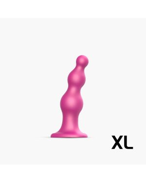 Насадка для страпона Strap-On-Me Dildo Plug Beads Framboise Metallic XL