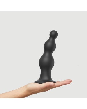 Насадка для страпона Strap-On-Me Dildo Plug Beads Black XXL
