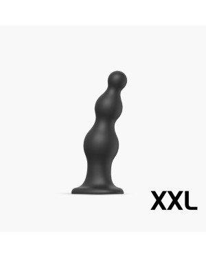 Насадка для страпона Strap-On-Me Dildo Plug Beads Black XXL