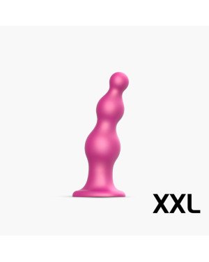 Насадка для страпона Strap-On-Me Dildo Plug Beads Framboise Metallic XXL