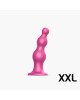 Насадка для страпона Strap-On-Me Dildo Plug Beads Framboise Metallic XXL Насадка для страпона Strap-On-Me Dildo Plug Beads Framboise Metallic XXL