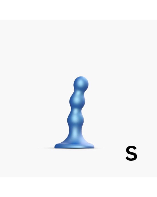 Насадка для страпона Strap-On-Me Dildo Plug Balls Blue Metallic S Насадка для страпона Strap-On-Me Dildo Plug Balls Blue Metallic S