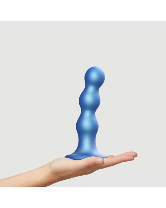 Насадка для страпона Strap-On-Me Dildo Plug Balls Blue Metallic L Насадка для страпона Strap-On-Me Dildo Plug Balls Blue Metallic L