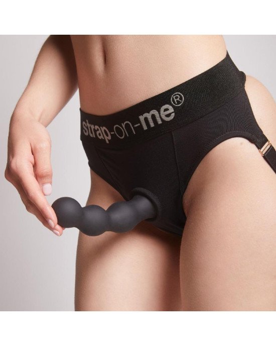 Насадка для страпона Strap-On-Me Dildo Plug Balls Black XL Насадка для страпона Strap-On-Me Dildo Plug Balls Black XL