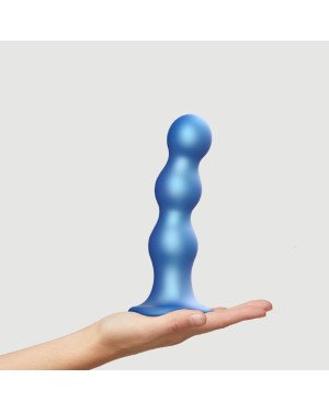 Насадка для страпона Strap-On-Me Dildo Plug Balls Blue Metallic XL
