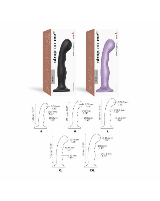 Насадка для страпона Strap-On-Me Dildo Plug P&G Black M Насадка для страпона Strap-On-Me Dildo Plug P&G Black M
