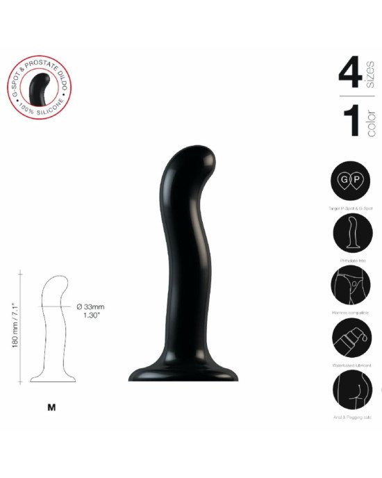 Насадка для страпона Strap-On-Me P&G-Spot Dildo, силікон, розмір M Насадка для страпона Strap-On-Me P&G-Spot Dildo, силікон, розмір M
