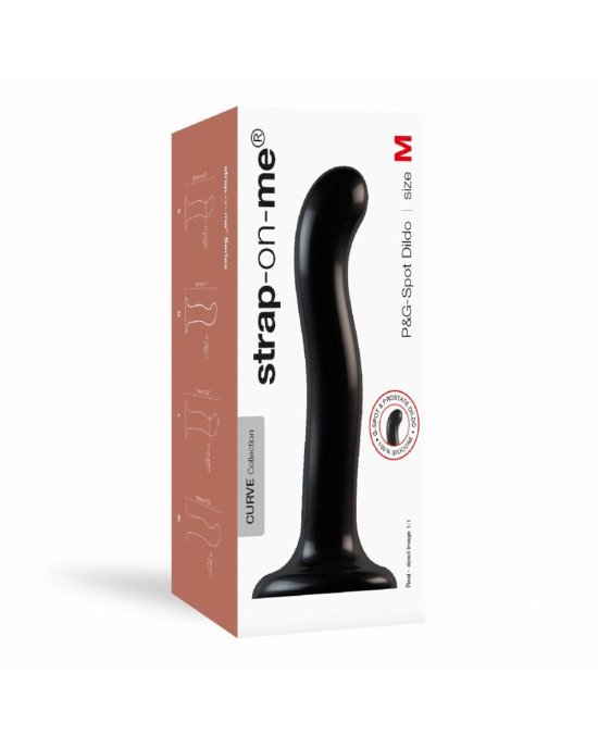 Насадка для страпона Strap-On-Me P&G-Spot Dildo, силікон, розмір M Насадка для страпона Strap-On-Me P&G-Spot Dildo, силікон, розмір M