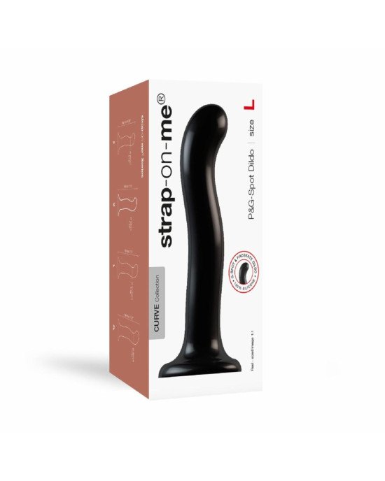 Насадка для страпона Strap-On-Me P&G-Spot Dildo, силікон, розмір L Насадка для страпона Strap-On-Me P&G-Spot Dildo, силікон, розмір L
