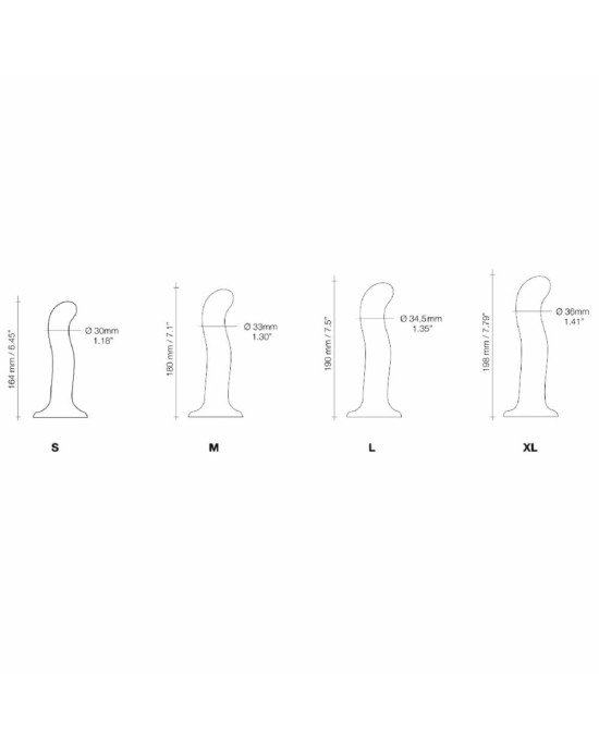 Насадка для страпона Strap-On-Me P&G-Spot Dildo, силікон, розмір XL Насадка для страпона Strap-On-Me P&G-Spot Dildo, силікон, розмір XL
