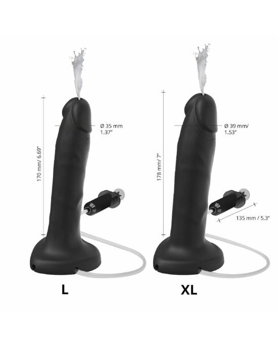 Фалоімітатор, що кінчає Strap-On-Me SQUIRTING CUM DILDO REALISTIC Black L Фалоімітатор, що кінчає Strap-On-Me SQUIRTING CUM DILDO REALISTIC Black L