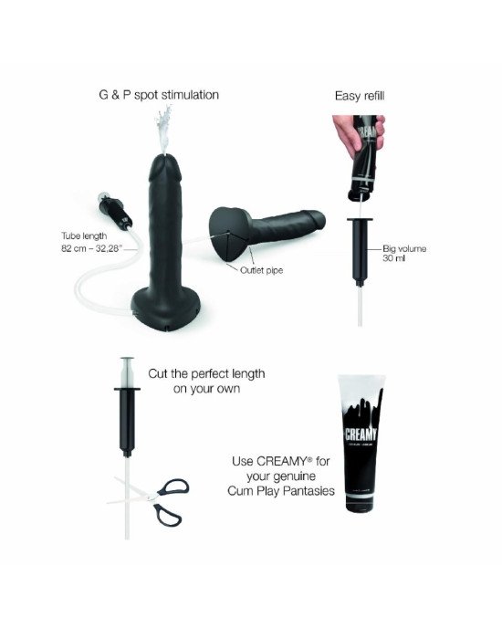 Фалоімітатор, що кінчає Strap-On-Me SQUIRTING CUM DILDO REALISTIC Black XL Фалоімітатор, що кінчає Strap-On-Me SQUIRTING CUM DILDO REALISTIC Black XL