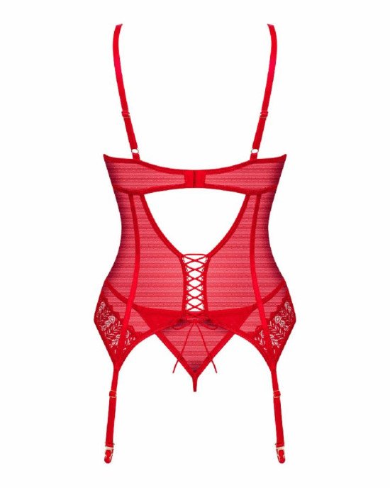 Корсет Obsessive Ingridia corset & thong M/L