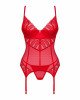 Корсет Obsessive Ingridia corset & thong XL/2XL