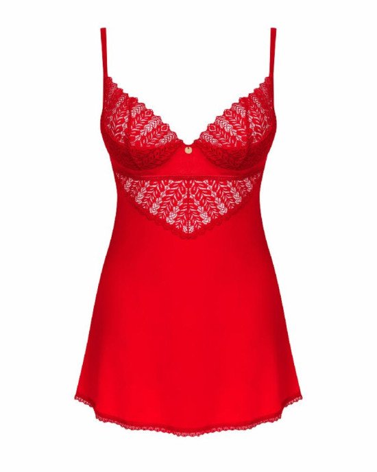 Пеньюар Obsessive Ingridia chemise & thong XL/2XL