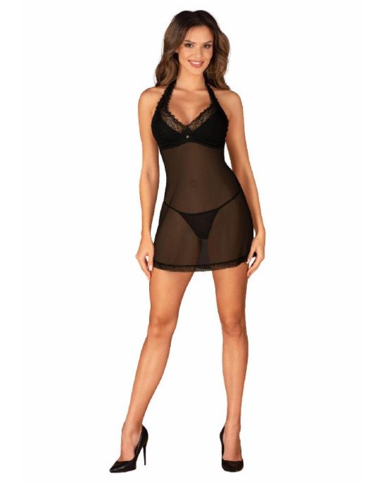 Пеньюар Obsessive Medilla chemise & thong XS/S Пеньюар Obsessive Medilla chemise & thong XS/S