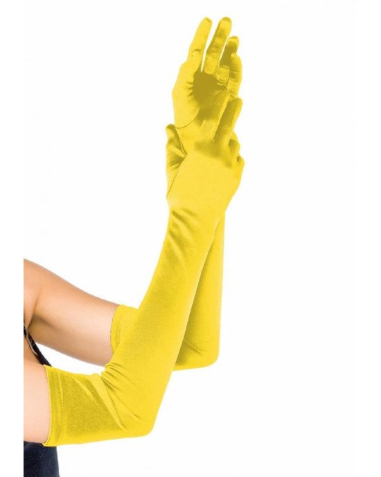 Довгі рукавички Leg Avenue Extra Long Satin Gloves yellow Довгі рукавички Leg Avenue Extra Long Satin Gloves yellow