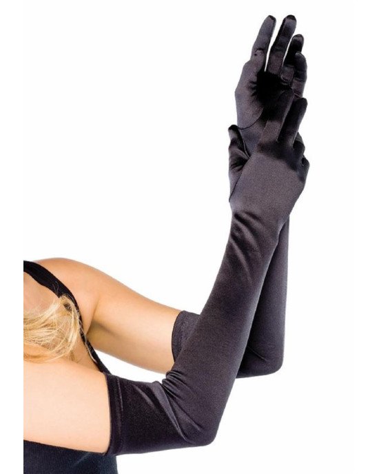 Довгі рукавички Leg Avenue Extra Long Satin Gloves black Довгі рукавички Leg Avenue Extra Long Satin Gloves black