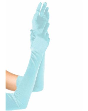 Довгі рукавички Leg Avenue Extra Long Satin Gloves light blue Довгі рукавички Leg Avenue Extra Long Satin Gloves light blue