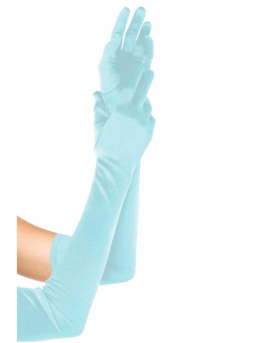Довгі рукавички Leg Avenue Extra Long Satin Gloves light blue Довгі рукавички Leg Avenue Extra Long Satin Gloves light blue
