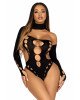 Боді Leg Avenue Seamless thong back bodysuit Black One Size