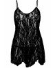 Пеньюар Leg Avenue Rose Lace Flair Chemise Black One Size Пеньюар Leg Avenue Rose Lace Flair Chemise Black One Size