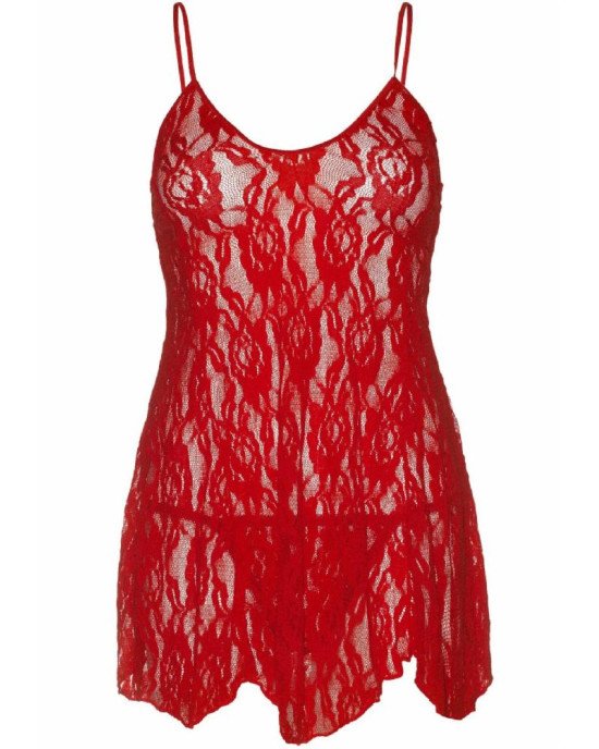 Пеньюар Leg Avenue Rose Lace Flair Chemise Red One Size Пеньюар Leg Avenue Rose Lace Flair Chemise Red One Size
