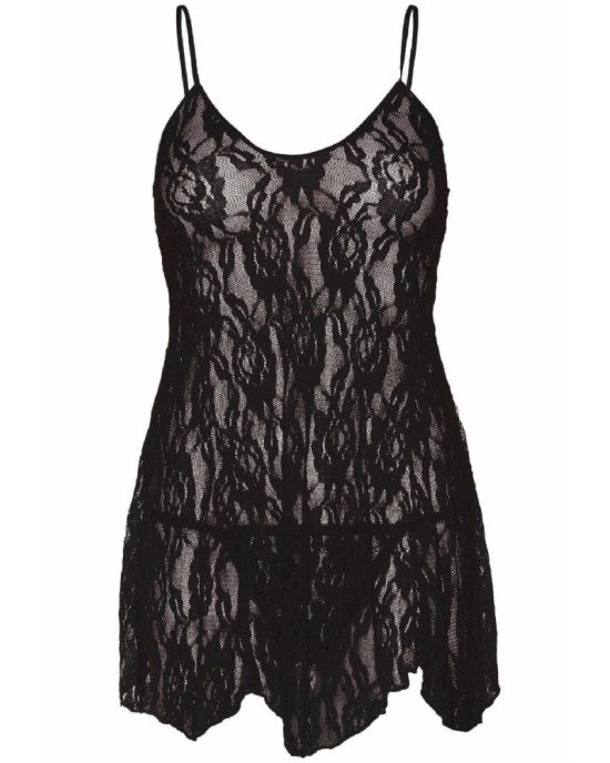 Пеньюар Leg Avenue Rose Lace Flair Chemise Black Plus Size Пеньюар Leg Avenue Rose Lace Flair Chemise Black Plus Size