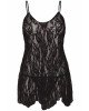 Пеньюар Leg Avenue Rose Lace Flair Chemise Black Plus Size Пеньюар Leg Avenue Rose Lace Flair Chemise Black Plus Size