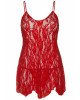 Пеньюар Leg Avenue Rose Lace Flair Chemise Red Plus Size