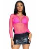 Топ Leg Avenue Long Sleeves T-Shirts Neon Pink One Size Топ Leg Avenue Long Sleeves T-Shirts Neon Pink One Size