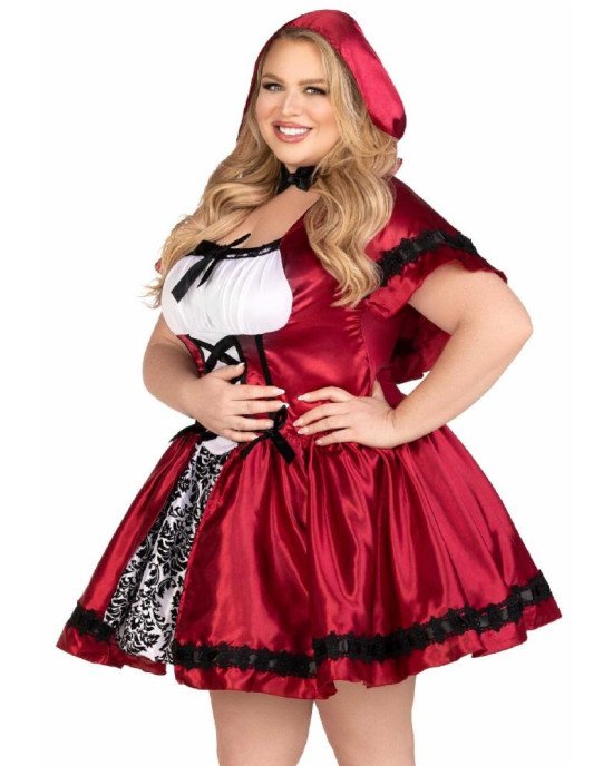 Костюм червоної шапочки Leg Avenue Gothic Red Riding Hood 1X-2X Костюм червоної шапочки Leg Avenue Gothic Red Riding Hood 1X-2X