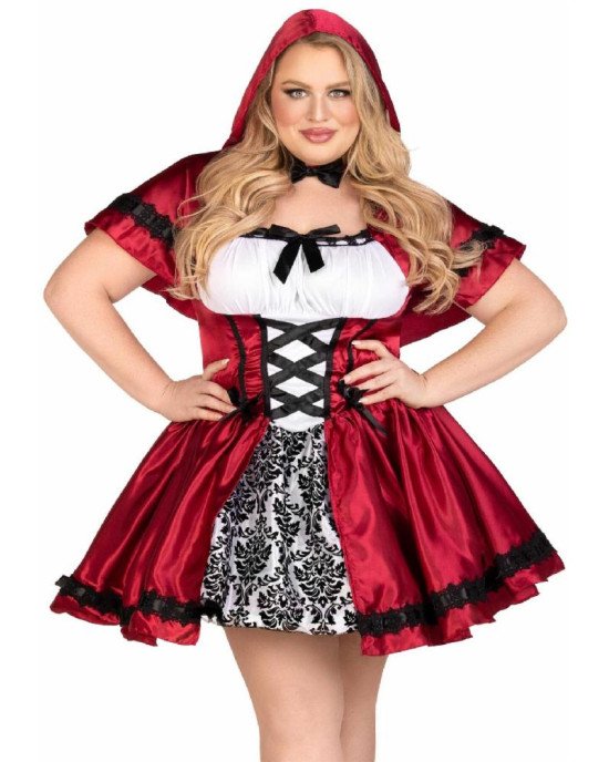 Костюм червоної шапочки Leg Avenue Gothic Red Riding Hood 3X-4X Костюм червоної шапочки Leg Avenue Gothic Red Riding Hood 3X-4X