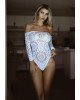 Боді Leg Avenue Snap crotch thong back teddy White S/M Боді Leg Avenue Snap crotch thong back teddy White S/M
