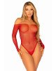 Боді Leg Avenue Crystalized fishnet bodysuit Red One Size