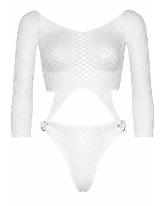 Боді Leg Avenue Top bodysuit with thong back White Боді Leg Avenue Top bodysuit with thong back White